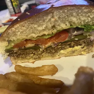 Veggie burger but I think it's more of a beyond patty