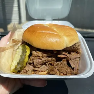 Brisket sandwich