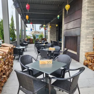 Cool today so the patio is quiet.