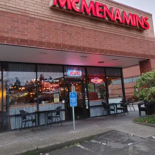 the front of the restaurant