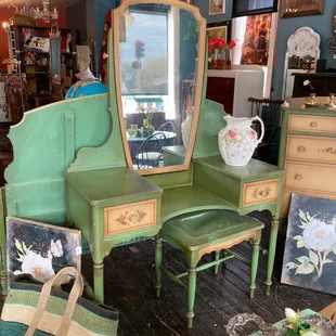 1930's stenciled vanity