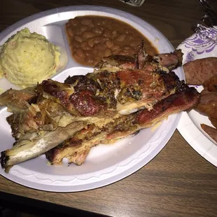 Ribs &amp; Sausage plate