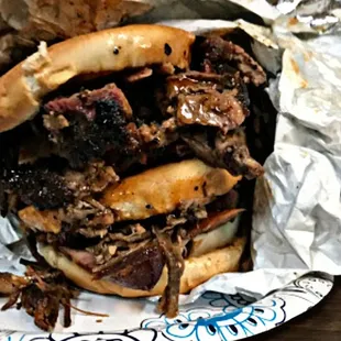 Somebody loves brisket sandwiches
