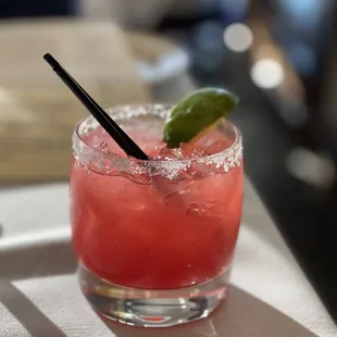 Fresh squeezed blood orange margarita (cocktail special)