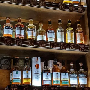 More top-shelf liquor