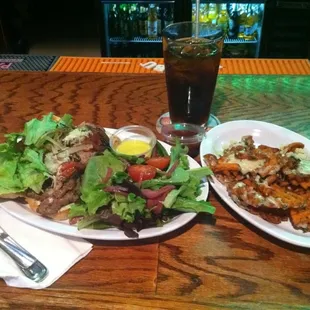 Tri tip sandwich and stinky fries