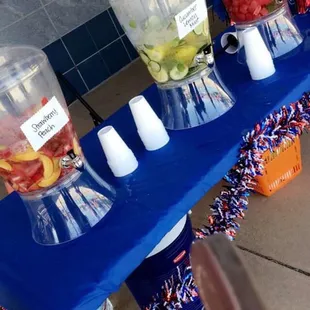 Sugar free waters provided.