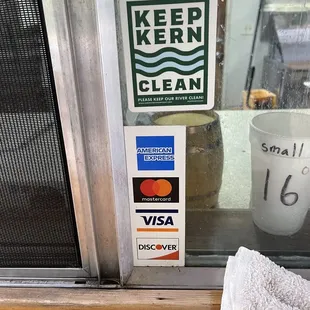 Credit cards accepted
