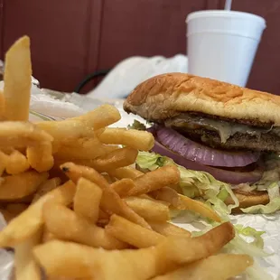 McNally's 6oz Burger meal.