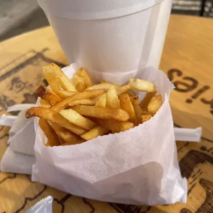 Large fries, which I wish were larger