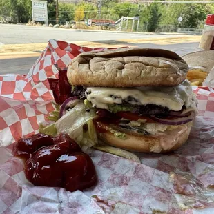 3oz Burger with avocado.