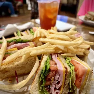 Traditional Club Sandwich with the freshest ingredients! Delicious!