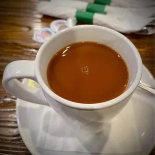 Regular Coffee...though they do serve an &quot;Irish&quot; version to take the chill off!