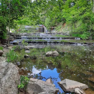 Waterfall at the dam
