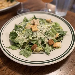 Caesar salad (decent but a bit much on the dressing)