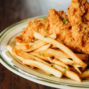 fried chicken and french fries