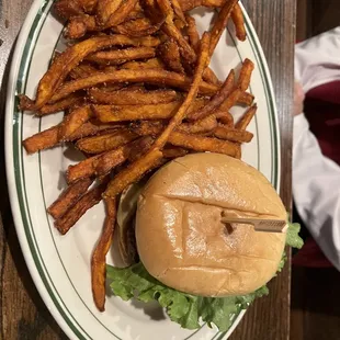 Hamburger w/choice of side ...$12.49