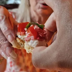 Pre appetizer puff, palate cleansing. Nice herb flavoring with goat cheese.