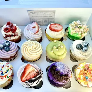 1 dozen assorted cupcakes (prescheduled order by baker)