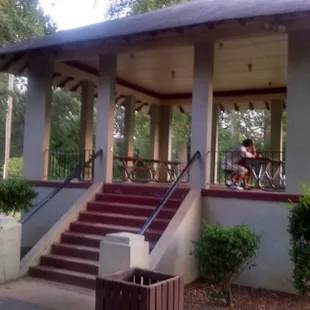 Large elevated pavilion.