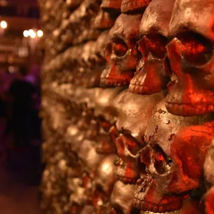 The infamous skull wall