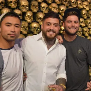 The infamous skull wall