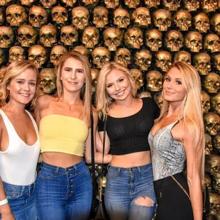 The infamous skull wall