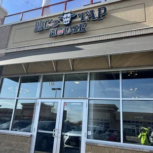 the front of the restaurant