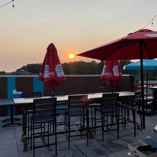 the setting of the evening