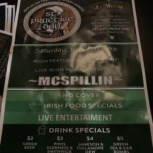 McShane&apos;s St. Practice Day