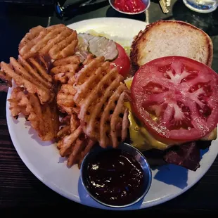 Wednesday $6.99 burger and fries (spend the $ and upgrade to the waffle fries!)