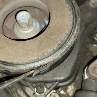 Timing belt put over this...