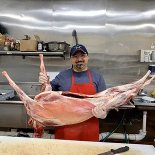 It&apos;s amazing how you can get any part of this goat, cut by professional.