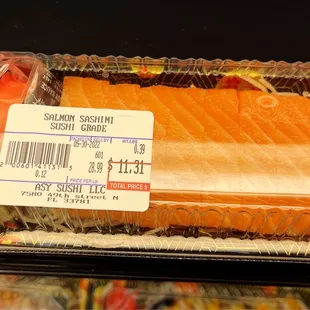 Fresh salmon sashimi!