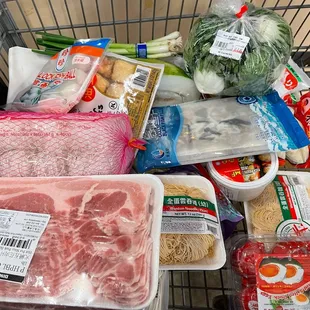 All the ingredients for Hot Pot at home. Yum!
