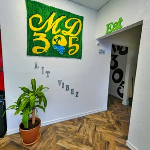 the entrance to the office