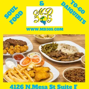 a table full of food