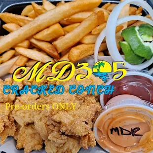 fried chicken and fries