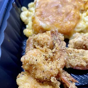 Jumbo shrimp &amp; some mac and cheese