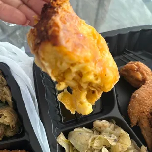 Dried out burnt  Mac and Cheese