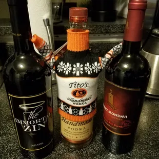 Uncle Tito in his holiday sweater and friends.