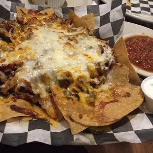 Pulled pork nachos.  The picture does not do them justice.