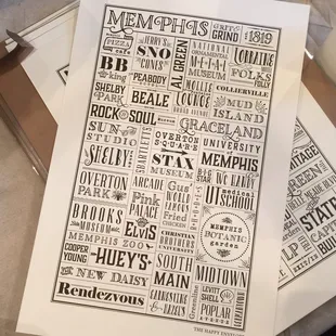memphis letterpress posters, made in tennessee!