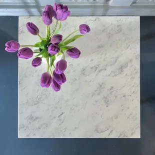 tabletop done with a marble 'stamp'...we'll teach you how!