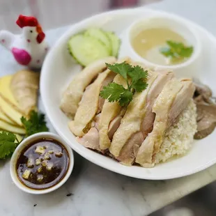 Steamed Chicken Rice Set