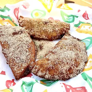 Deep-fried apple and cherry pie do not try highly addictive!!!