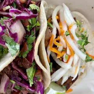 Kalbi and bahn mi taco