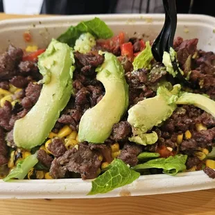 Salad with kalbi