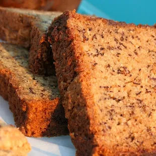 a close up of a loaf of bread