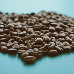 a pile of coffee beans